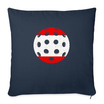 Pickleball Autriche - Housse de coussin décorative 45 x 45 cm - bleu marine - Devant