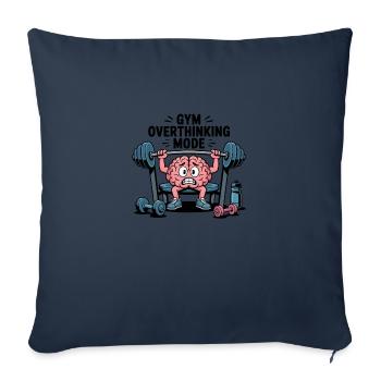 Mode de réflexion excessive de la salle de sport - Housse de coussin décorative 45 x 45 cm - bleu marine - Devant