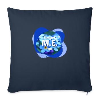Forget M.E. not blue Forget-me-not - Sofa pillowcase 17,3'' x 17,3'' (45 x 45 cm) - navy - Front