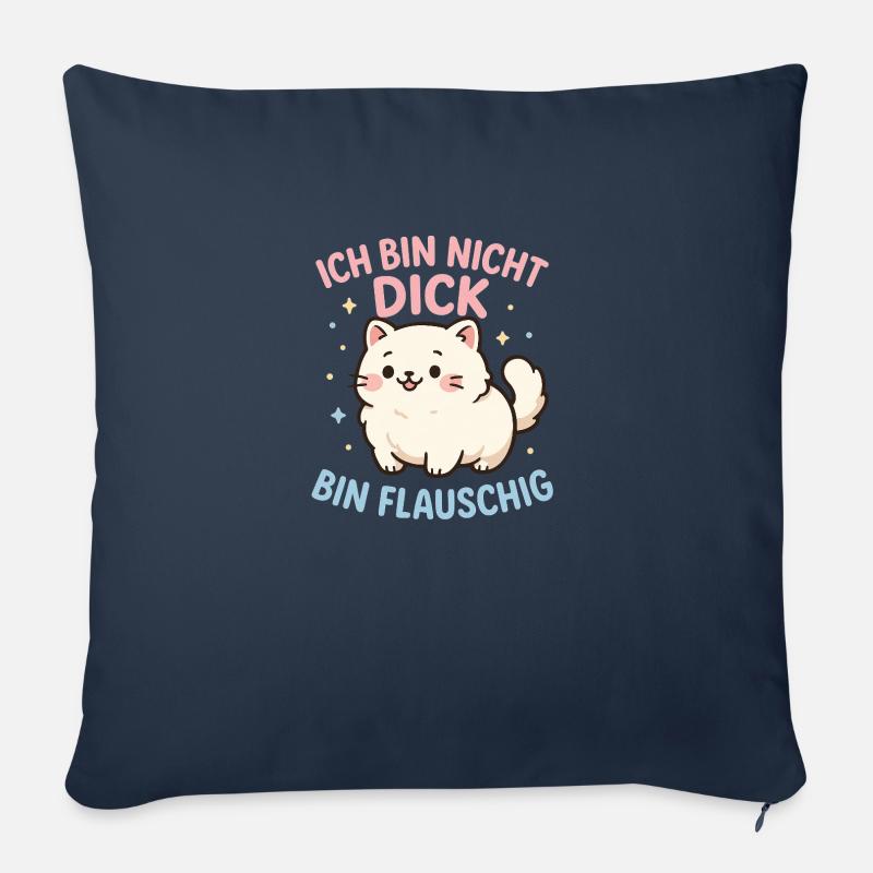Bin nicht dick - Sofakissenbezug 45 x 45 cm - Navy