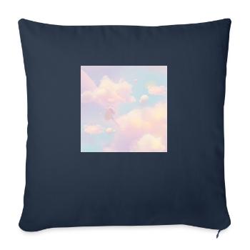 Ciel pastel rêveur - Housse de coussin décorative 45 x 45 cm - bleu marine - Devant