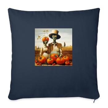 Tomato Farmer Man WomanTomato Landscape Surreal - Sofa pillowcase 17,3'' x 17,3'' (45 x 45 cm) - navy - Front
