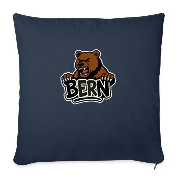 Ours bernois - Housse de coussin décorative 45 x 45 cm - bleu marine - Devant