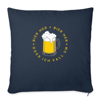 Bees here - Oder ich fall um! - Sofa pillowcase 17,3'' x 17,3'' (45 x 45 cm) - navy - Front