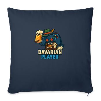 Joueur bavarois - Housse de coussin décorative 45 x 45 cm - bleu marine - Devant