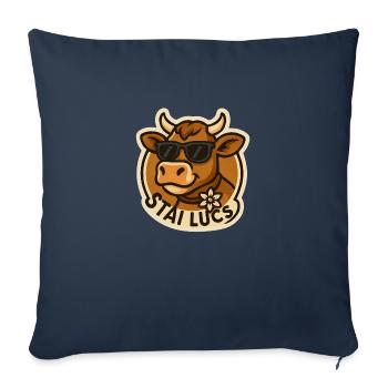 Vache Stai Lucs - Housse de coussin décorative 45 x 45 cm - bleu marine - Devant