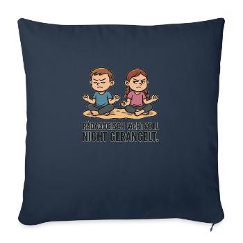 Précieuse sur le plan pédagogique, pas de querelle, méditation - Housse de coussin décorative 45 x 45 cm - bleu marine - Devant