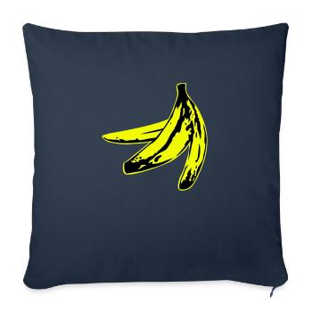 warholish banana peel - Housse de coussin décorative 45 x 45 cm - bleu marine - Devant