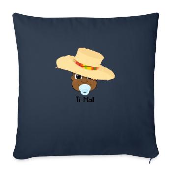 timal chapo - Housse de coussin décorative 45 x 45 cm - bleu marine - Devant