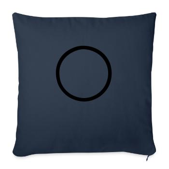 Runder Kreis 2 dick - Sofakissenbezug 45 x 45 cm - Navy - Vorne