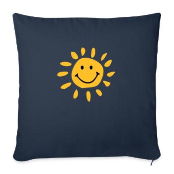 sun - Sofa pillowcase 17,3'' x 17,3'' (45 x 45 cm) - navy - Front
