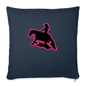 Western Riding woman sliding stop Slider pink - Sofa pillowcase 17,3'' x 17,3'' (45 x 45 cm) - navy - Front