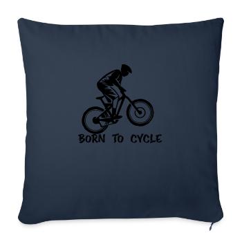 Vélo Biking Triathlon Cycling - Housse de coussin décorative 45 x 45 cm - bleu marine - Devant