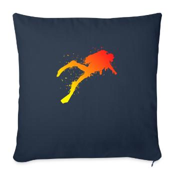 Plongée Plongée Sous-marine Hommes Garçons Plongeurs Plongeurs - Housse de coussin décorative 45 x 45 cm - bleu marine - Devant