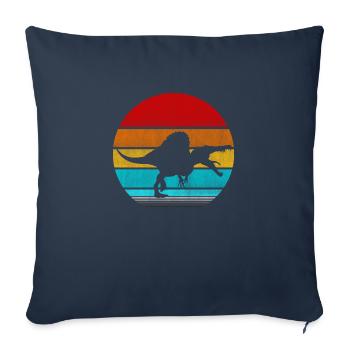 spinosaurus - Sofa pillowcase 17,3'' x 17,3'' (45 x 45 cm) - navy - Front