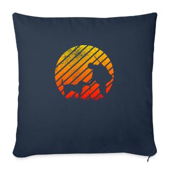 Hunting Dog Hunting Retro Dog Hunter Vintage - Sofa pillowcase 17,3'' x 17,3'' (45 x 45 cm) - navy - Front