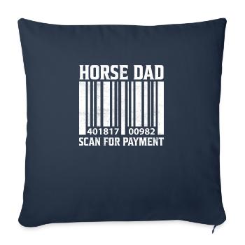 Horse Dad Scan Pour paiement Horse Racing Gambling J - Housse de coussin décorative 45 x 45 cm - bleu marine - Devant