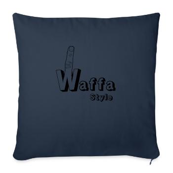 Style Waffa - Housse de coussin décorative 45 x 45 cm - bleu marine - Devant