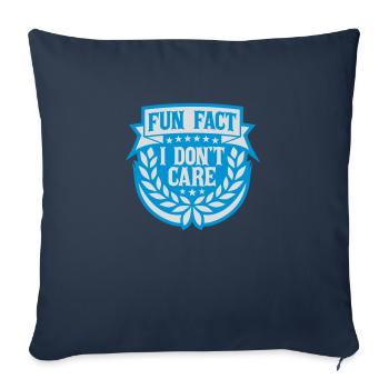 I don't care fact - Sofa pillowcase 17,3'' x 17,3'' (45 x 45 cm) - navy - Front