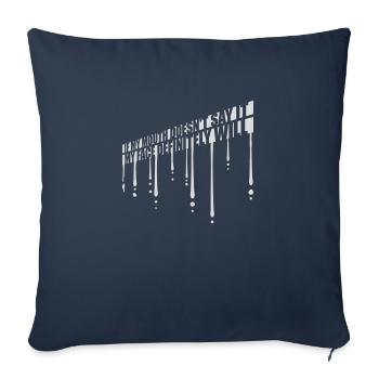 my face definitely will - Sofa pillowcase 17,3'' x 17,3'' (45 x 45 cm) - navy - Front
