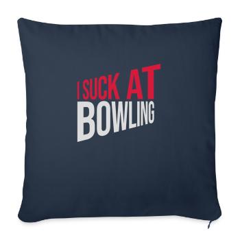Je suis nul au bowling - Housse de coussin décorative 45 x 45 cm - bleu marine - Devant