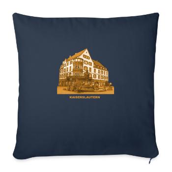 Kaiserslautern Kaiserbrunnen Rhénanie-du-Nord-Westphalie - Housse de coussin décorative 45 x 45 cm - bleu marine - Devant