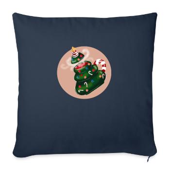 Weihnachtstasse Baum - Sofakissenbezug 45 x 45 cm - Navy - Vorne