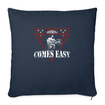 Nothing Comes Easy Gym Design - Sofakissenbezug 45 x 45 cm - Navy - Vorne