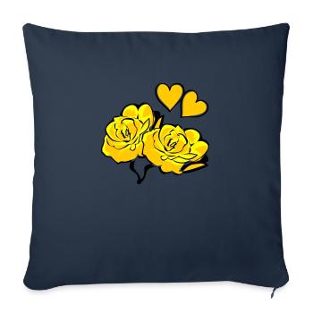 roses - Sofakissenbezug 45 x 45 cm - Navy - Vorne