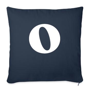 Letter o - Sofa pillowcase 17,3'' x 17,3'' (45 x 45 cm) - navy - Front