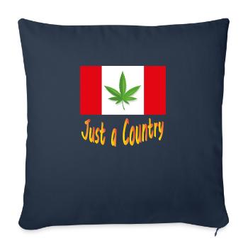 Juste un pays - Housse de coussin décorative 45 x 45 cm - bleu marine - Devant