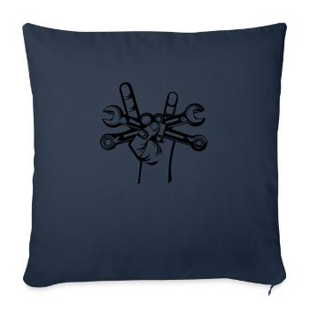 mechanic life - Sofa pillowcase 17,3'' x 17,3'' (45 x 45 cm) - navy - Front