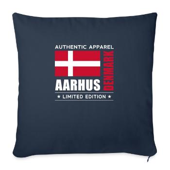 Danemark - Housse de coussin décorative 45 x 45 cm - bleu marine - Devant