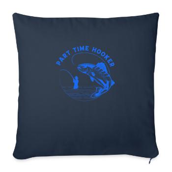 poisson, poisson, pêche, lac, mer, pêche, faune, exotique - Housse de coussin décorative 45 x 45 cm - bleu marine - Devant