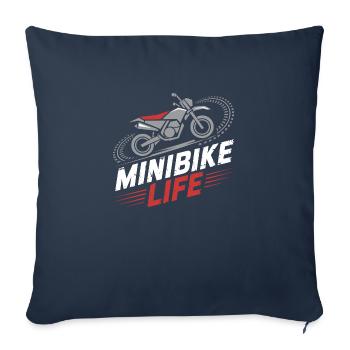 Pour les vrais fans de minibike - Housse de coussin décorative 45 x 45 cm - bleu marine - Devant
