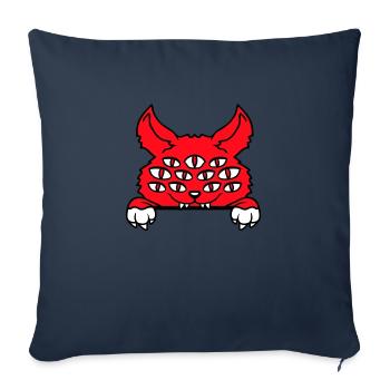 Cat Demon Many Eyes Devil Hell Evil Monster - Sofa pillowcase 17,3'' x 17,3'' (45 x 45 cm) - navy - Front