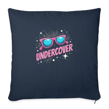 Déguisement Undercover - Sunglasses Fun - Housse de coussin décorative 45 x 45 cm - bleu marine - Devant