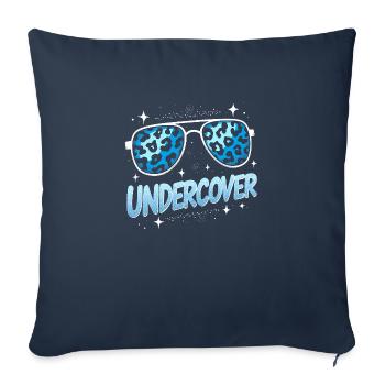 Discours sous couverture - Conception de lunettes de soleil - Housse de coussin décorative 45 x 45 cm - bleu marine - Devant