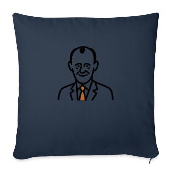Friedrich Merz Cartoon Comic - Sofakissenbezug 45 x 45 cm - Navy - Vorne