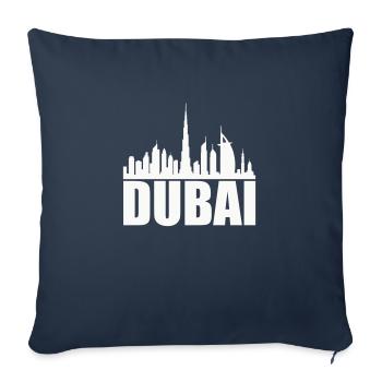 Dubai Skyline 1 - Sofa pillowcase 17,3'' x 17,3'' (45 x 45 cm) - navy - Front