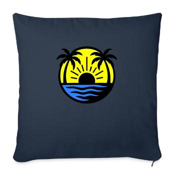 Palm Trees Beach Sunset - Sofa pillowcase 17,3'' x 17,3'' (45 x 45 cm) - navy - Front