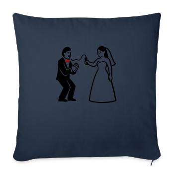 Newlyweds Whip Funny - Sofa pillowcase 17,3'' x 17,3'' (45 x 45 cm) - navy - Front