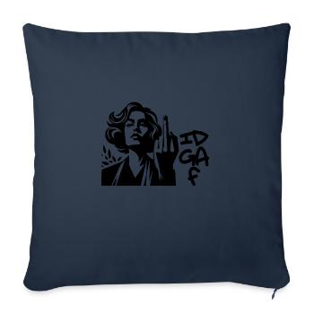 Crâne de hors-la-loi Gangs d’autoroutes Mort de motard - Housse de coussin décorative 45 x 45 cm - bleu marine - Devant