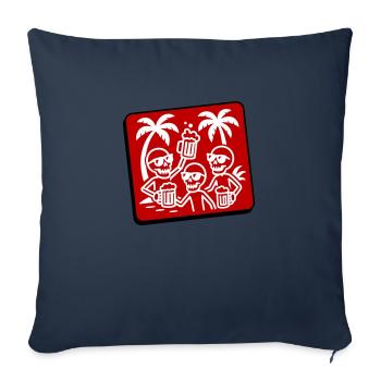 Urlaub Party Skelett Bier Team - Sofakissenbezug 45 x 45 cm - Navy - Vorne
