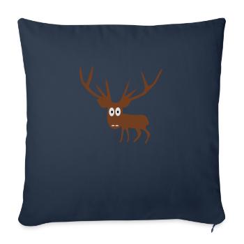 Hirsch - Sofakissenbezug 45 x 45 cm - Navy - Vorne