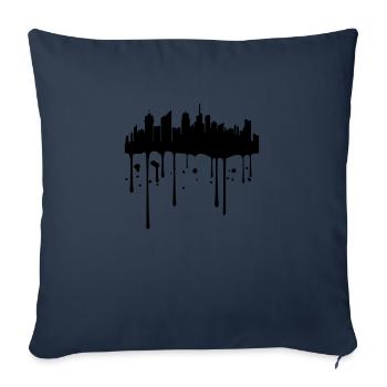 timbre couleur goutte graffiti ville métropole sil - Housse de coussin décorative 45 x 45 cm - bleu marine - Devant