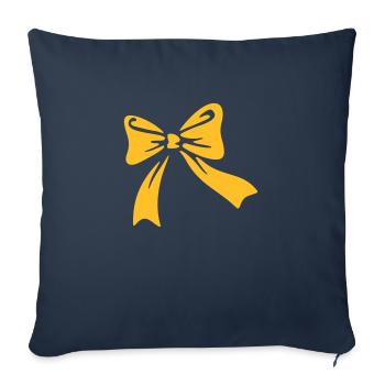 Schleife, in allen Fraben verwendbar - Sofakissenbezug 45 x 45 cm - Navy - Vorne