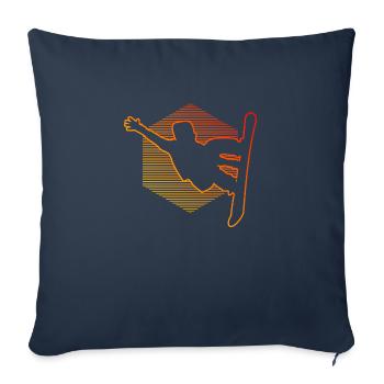 Snowboard Kids Snowboarder Men Women Apres Sk - Sofa pillowcase 17,3'' x 17,3'' (45 x 45 cm) - navy - Front