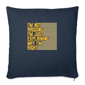Je ne discute pas - Housse de coussin décorative 45 x 45 cm - bleu marine - Devant
