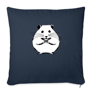 Hamster cute animal rodent animals pet vector 10 - Sofa pillowcase 17,3'' x 17,3'' (45 x 45 cm) - navy - Front